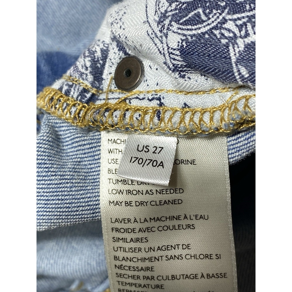 Pilcro Anthropologie Womens 27 Slim Boyfriend Jeans Distressed Light Wash - Picture 7 of 12